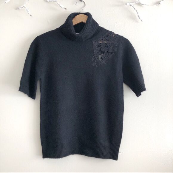 Magaschoni 100% Cashmere turtleneck black sweater - Picture 1 of 5